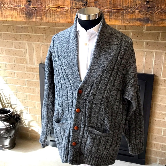 Eddie Bauer Other - Eddie Bauer mens L Large gray cable knit sweater